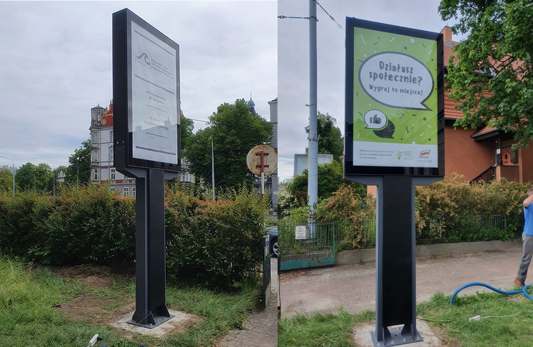 outdoor advertising light box supplier from China for Poland fornecedor de caixa de luz para publicidade externa da China para a Polônia