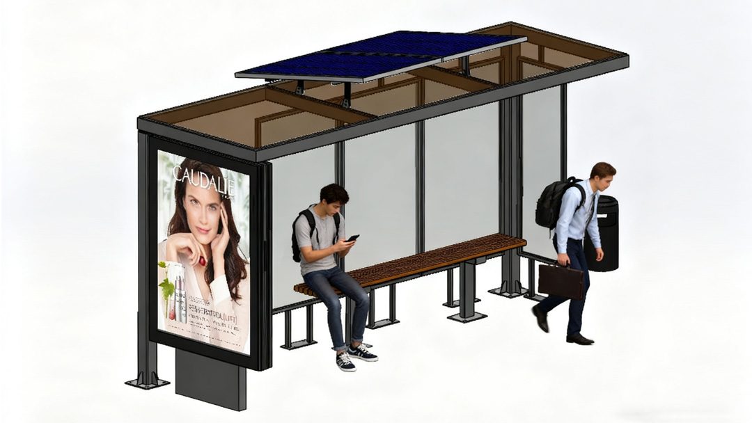 Solar Bus Shelter Abrigo solar para ônibus na China