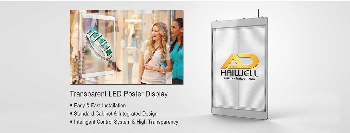 Telão LED transparente para exterior flexível