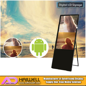 Multi-Posters ultra portáteis do painel LCD que anunciam o Signage de Digitas