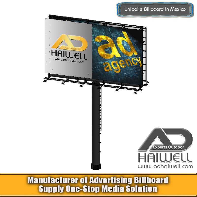 Estrutura unipole Outdoor painel publicitário Billboard