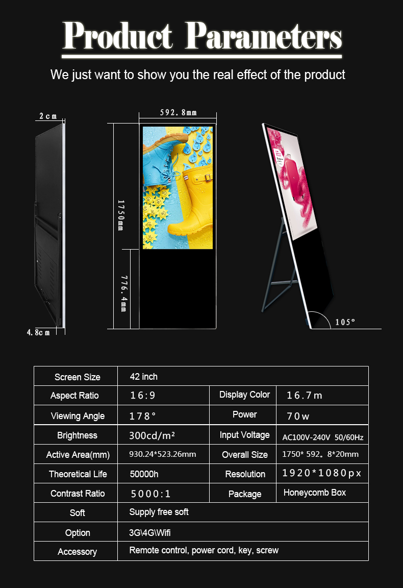Meios Ultrathin portáteis do anúncio da exposição do LCD do poster de Digitas (6)