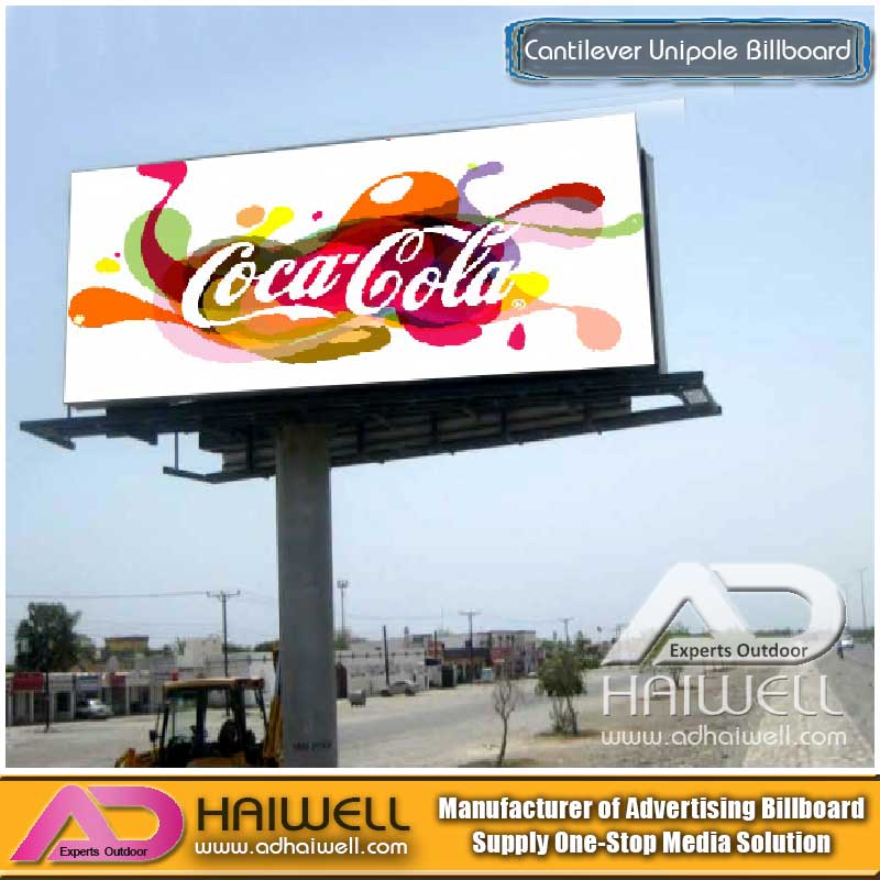 Projete Cantilever Publicidade unipole Billboard na China Fornecedores