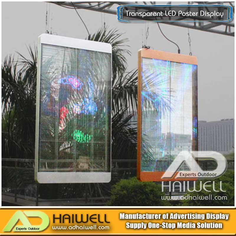 Telão LED transparente para exterior flexível