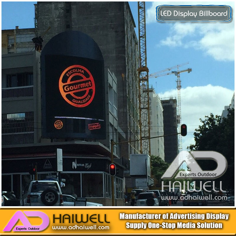 Roof Top armação de aço Estrutura Curve levou ao ar livre Hoarding tela de publicidade Sinais
