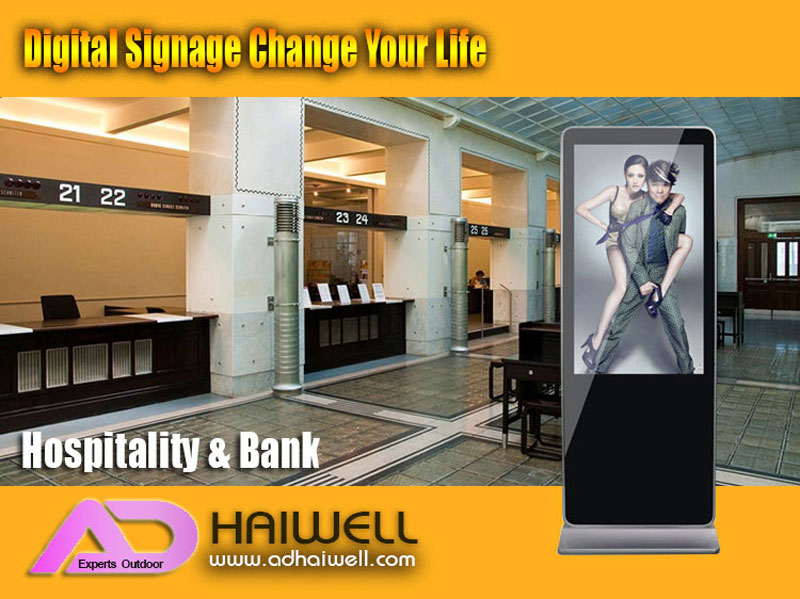 Digital-LCD-Signo-Aplicação-Hospitalidade ou Bank
