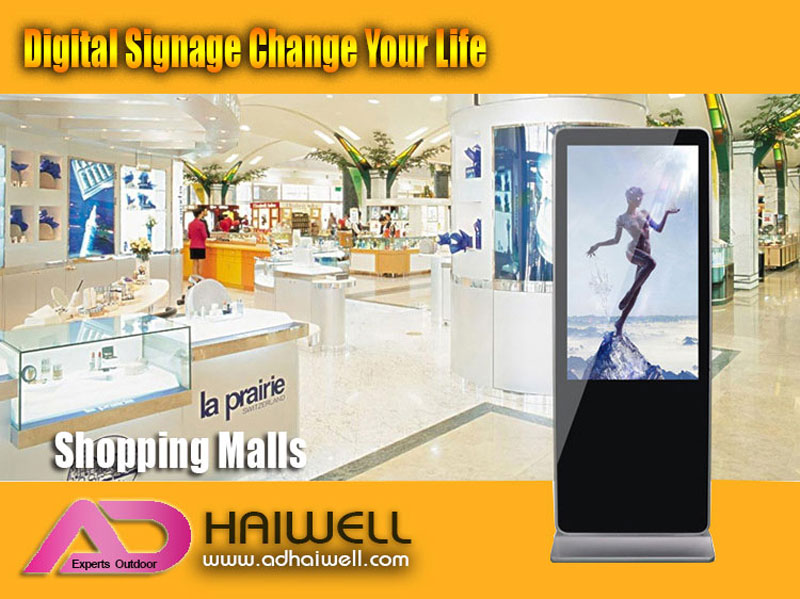 Digital-LCD-Signo-Aplicação-Shopping-Malls