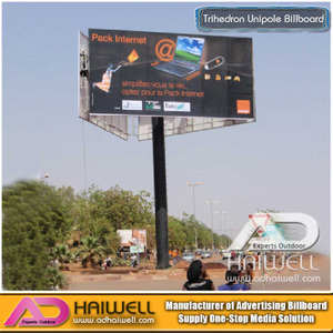 High-Way Trihedron Unipole Publicidade Billboard Construção à venda