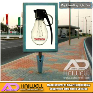 Caixas de luz de exibição de pôster com rolagem de várias imagens digitais - Adhaiwell