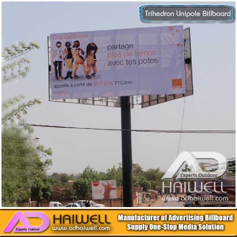 High-Way Trihedron Unipole Publicidade Billboard Construção à venda