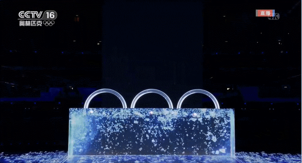 Anéis de gelo olímpico 3D LED tela