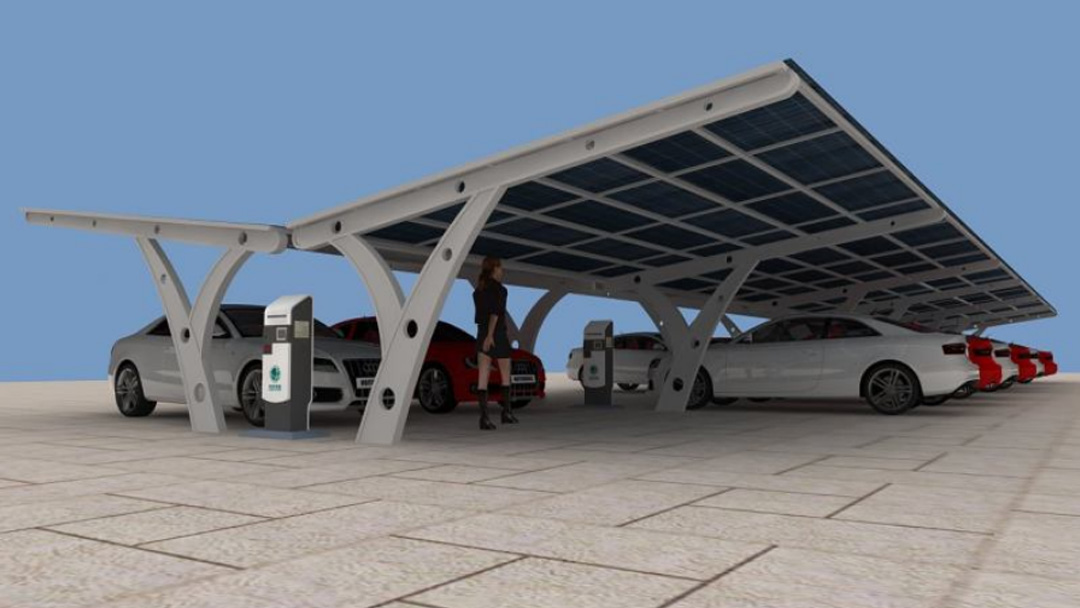 Soluções de dossel solares econômicas