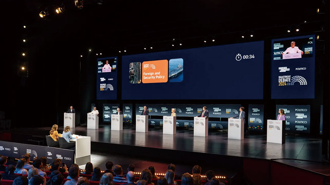 Screenit Eu Conference Backdrop Tela LED Bélgica