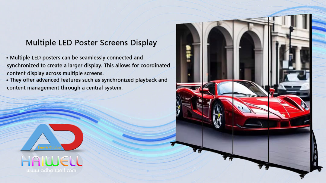 Display de tela de múltiplas led-led-led