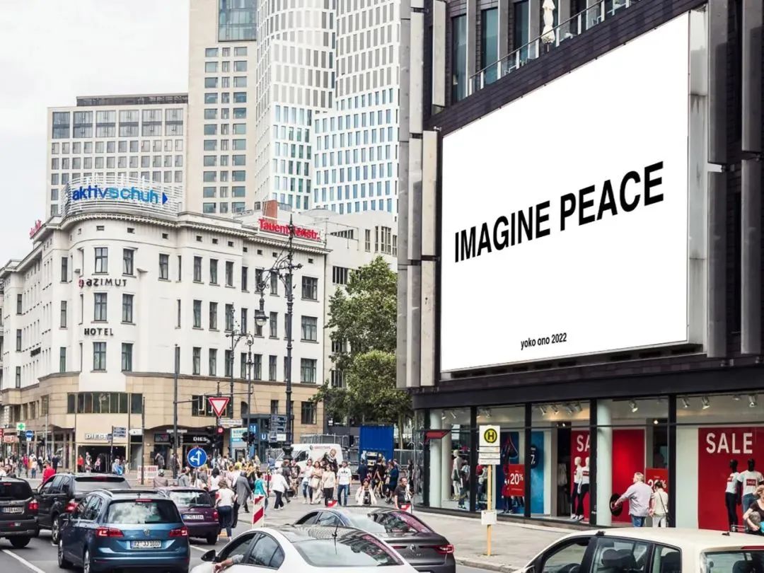 Propaganda LED ao ar livre em Berlim, Alemanha