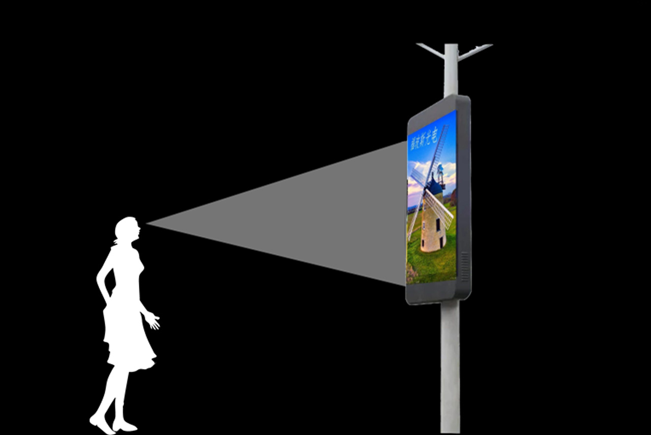 Smart City Digital-Street-Mobiliário-Polo-LED-Display