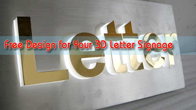 Design grátis para letras 3D e sinalização LED