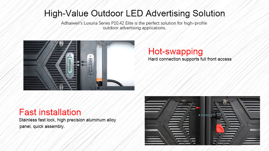 Solução de publicidade LED externa de alto valor