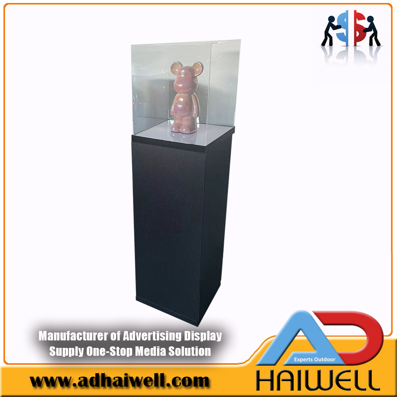 Estação de exibição do pedestal da tela LED 3D | Vitrine de topo de acrílico
