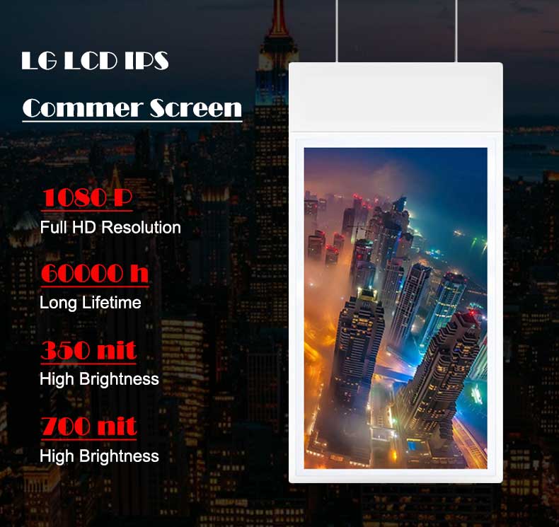 Alta-Brilho-Commer-LG-LCD-Screen-Publicidade-Publicidade