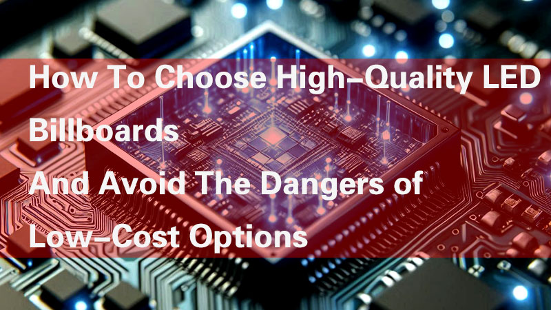 Como escolher outdoors de LED de alta qualidade e evitar os perigos das opções de baixo custo