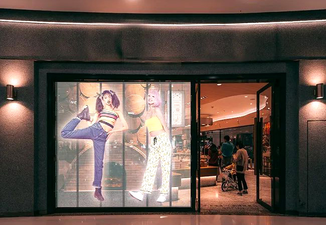 Tela LED transparente externa de alto brilho
