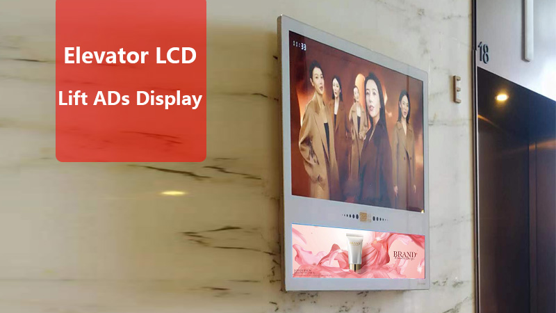Como dominar a publicidade em display LCD de elevador 