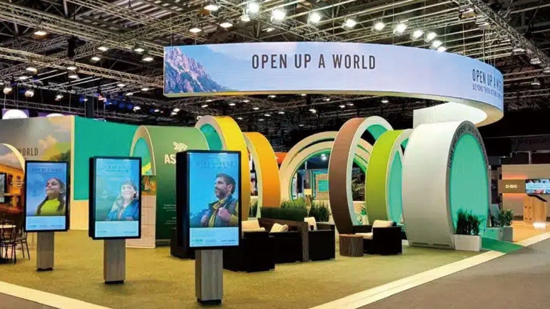 Exposição ESE Parede de vídeo LED temporária