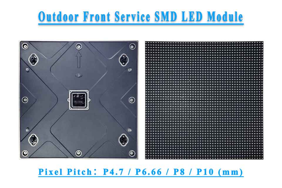 Módulo de LED SMD de serviço frontal ao ar livre