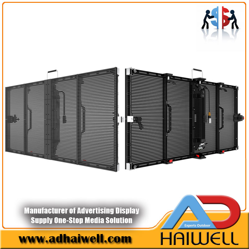 Tela LED transparente para aluguel externo para eventos