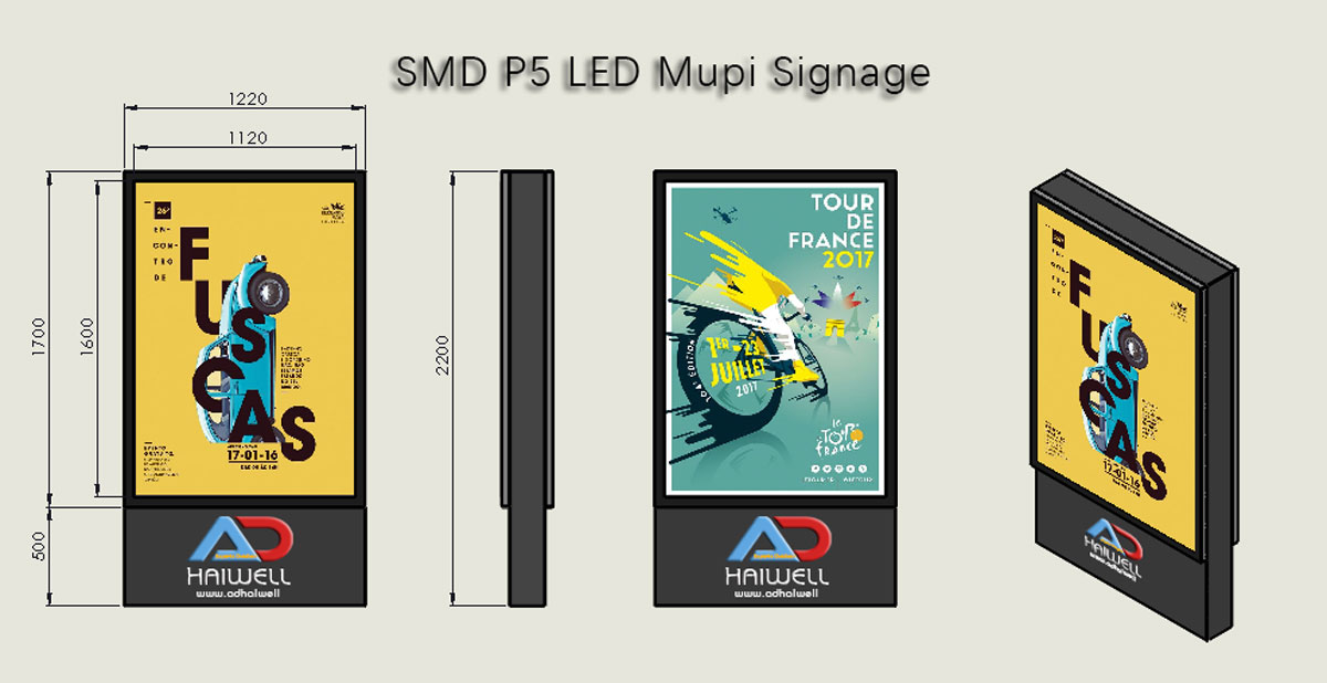 Sinais de LED-P5-Mupi-SMD-P5