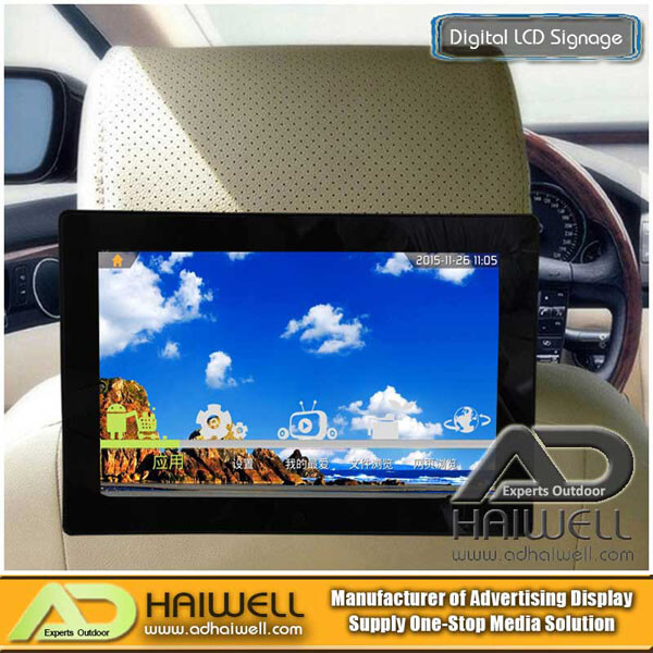 Taxi Media Car Seat Android LCD Tela de publicidade