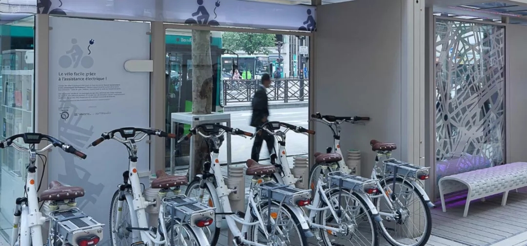 estações de ônibus de carga de bicicleta