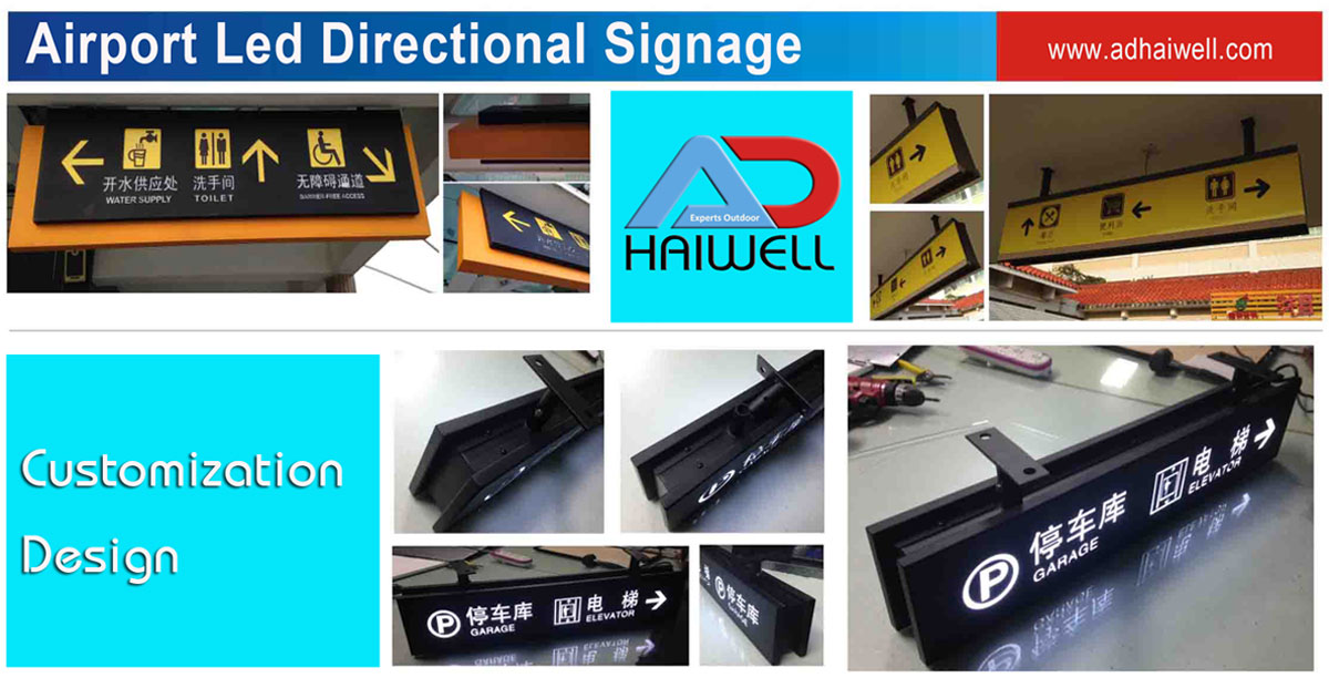 Projeto da personalização do Signage direcional do diodo emissor de luz do aeroporto
