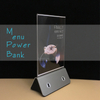 Banco de poder de exibição de suporte de menu portátil