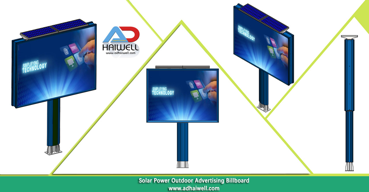 Estrutura de outdoor de energia solar de 4m-x-3m