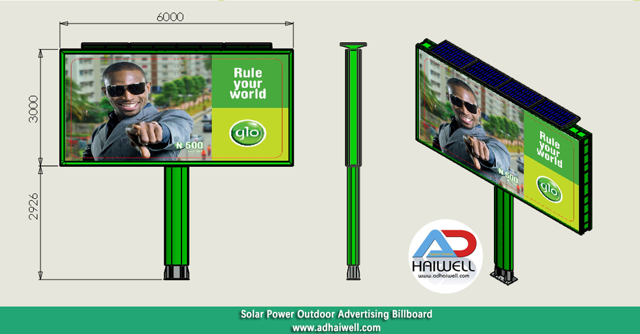 6m-x-3m-Solar-LED-retroiluminado-publicidade-estrutura de outdoor