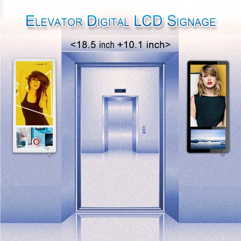 Exibição de mídia LCD do elevador