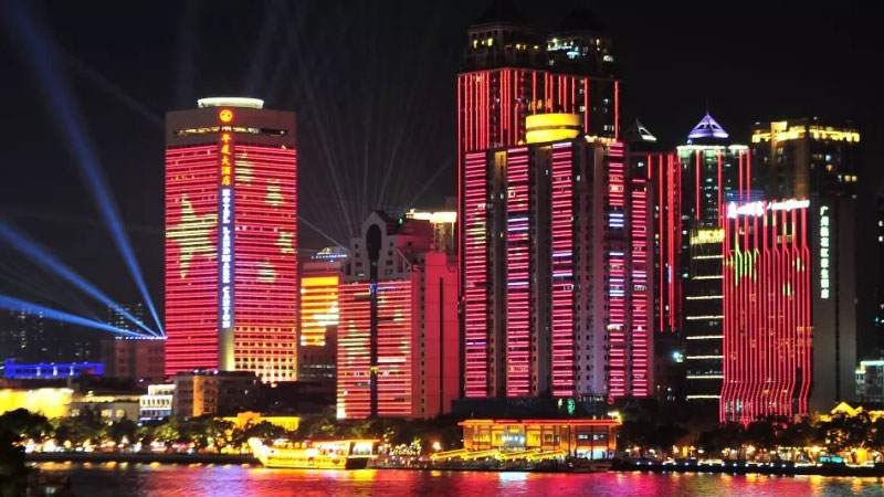 Celebre 2019 Dia Nacional da China com Transparent LED Mostrar